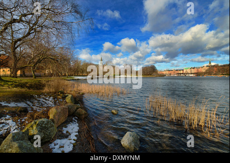 Morning walk on Galarvarvsvagen, Stockholm Sweden Stock Photo