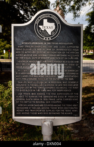 AFRICAN AMERICANS IN THE TEXAS REVOLUTION  Many African Americans, free and slave, supported Texas during its 1835-36 War of Ind Stock Photo