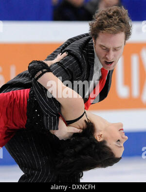 Nathalie Pechalat and Fabian Bourzat of France compete in the ice dance