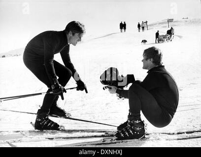 DOWNHILL RACER Stock Photo