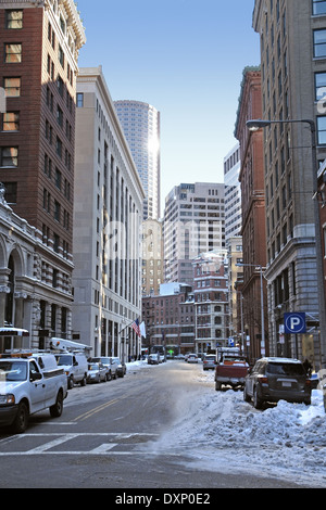 sunny winter scenery in Boston (Massachusetts, USA) Stock Photo