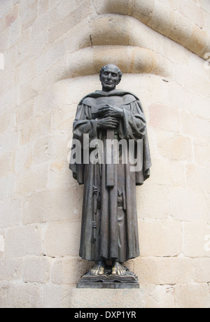 San Pedro de Alcantara sculture, Caceres cathedral Stock Photo