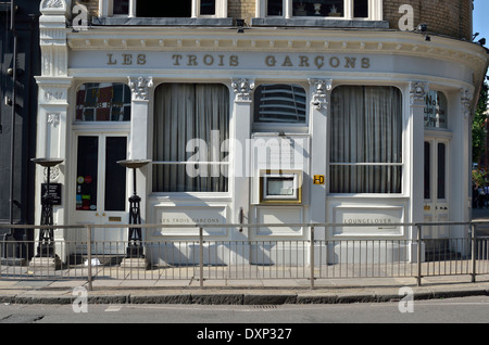 Les Trois Garcons restaurant in Redchurch Street, Shoreditch, London, UK. Stock Photo