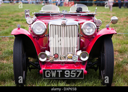Front of 1940s MG sports car in UK Stock Photo