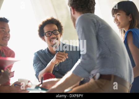 Casual business people talking in meeting Stock Photo