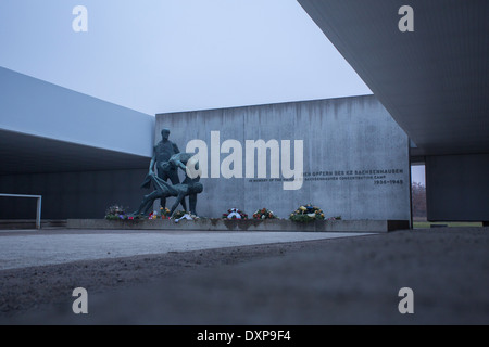 Oranienburg, Germany, Plaque on the Memorial and Museum Sachsenhausen Stock Photo