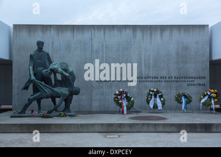 Oranienburg, Germany, Plaque on the Memorial and Museum Sachsenhausen Stock Photo