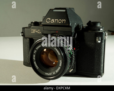 canon F1 1980s single lens reflex professional camera Stock Photo