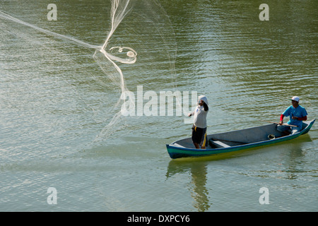 Cast net fishing in remote part of the  rainforest Purus River Acre  Brazil Stock Photo - Alamy