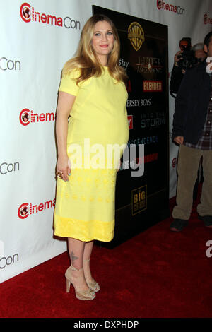 Las Vegas, NV USA. 27th March 2014: Drew Barrymore arrives at Warner Bros Presentation at Cinemacon 2014 held at Caesars Palace Hotel & Casino. ENT/Alamy Live News Stock Photo