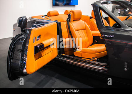 Poznan, Poland. 27th Mar, 2014. Poznan Motor Show is the largest fair event in Poland, the automotive industry, organized every year by the International Fair. On the picture Rolls-Royce Wraith Convertible. Credit:  Lukas Juszczak/Alamy Live News Stock Photo
