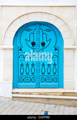 Door in Sidi Bou Said, Tunisia Stock Photo