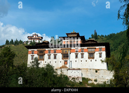 Rinpung Dzong, Drukpa Kagyu Buddhist monastery and fortress, Paro, Bhutan Stock Photo