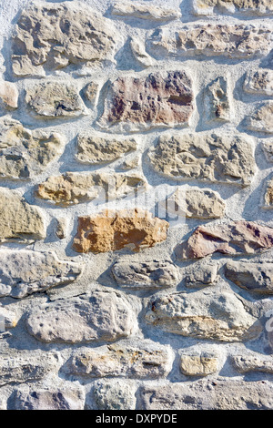 background of textured stones on wall Stock Photo