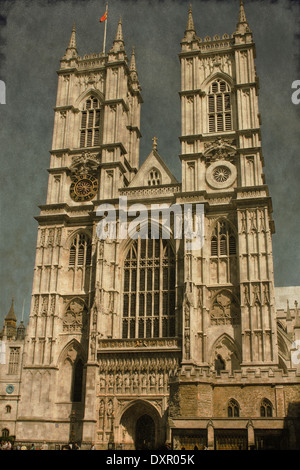 Vintage image of the Westminster Abbey in London, UK Stock Photo