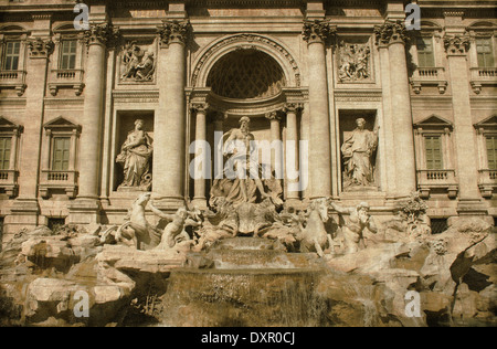 Vintage image of the Trevi Fountain in Rome, Italy Stock Photo