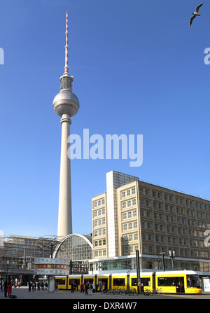 Berlin, Germany, Berlin TV Tower and the World Clock on Alexanderplatz Stock Photo