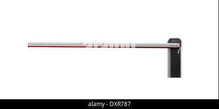 Closed Car Barrier isolated on a white background Stock Photo