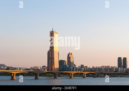 The skyscrapers of the Yeouido business district in Seoul, South Korea. Stock Photo