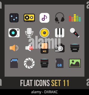Flat icons set 11 Stock Photo