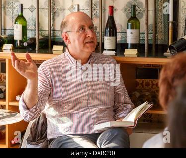 German journalist and author Peter Wensierski reads from his book 'Die verbotene Reise' in Berlin, Germany on March 29, 2014. Stock Photo