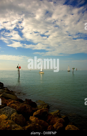 Sailors returning to Venice Florida port on the Gulf of Mexico Stock Photo