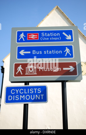 Peterborough Signs In The City Center. Stock Photo