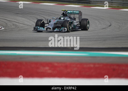 Sepang, Malaysia. 30th Mar, 2014. NICO ROSBERG of Germany and Mercedes AMG Petronas F1 Team drives during the Formula 1 Malaysia Grand Prix 2014 at Sepang International Circuit in Sepang, Malaysia. Credit:  James Gasperotti/ZUMA Wire/ZUMAPRESS.com/Alamy Live News Stock Photo