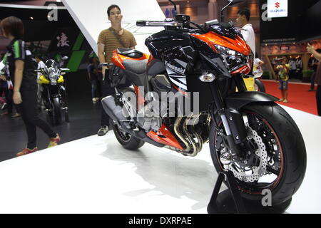 Bangkok, Thailand. 28th March 2014.  Kawasaki Z800 on display during The 35th Bangkok International Motor Show . The 35th Bangkok International Motor Show; will be held from March 26 to April 6 Credit:  John Vincent/Alamy Live News Stock Photo