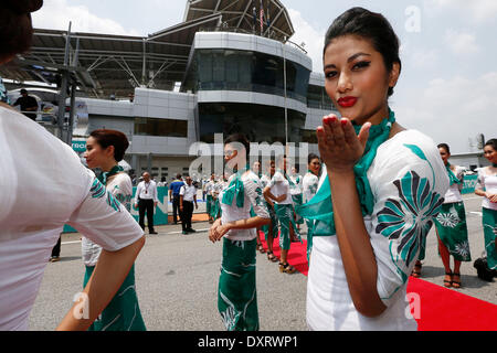 Sepang, Malaysia. 30th Mar, 2014. Motorsports: FIA Formula One World Championship 2014, Grand Prix of Malaysia, grid girls Credit:  dpa picture alliance/Alamy Live News Stock Photo
