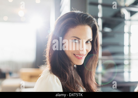 Portrait of smiling woman Stock Photo