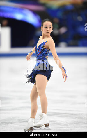 Saitama, Japan. 29th Mar, 2014. Mao Asada (JPN) Figure Skating : Mao Asada of Japan performs in the Women's Free Skating at Saitama Super Arena during the ISU World Figure Skating Championship in Saitama, Japan . Credit:  Hitoshi Mochizuki/AFLO/Alamy Live News Stock Photo