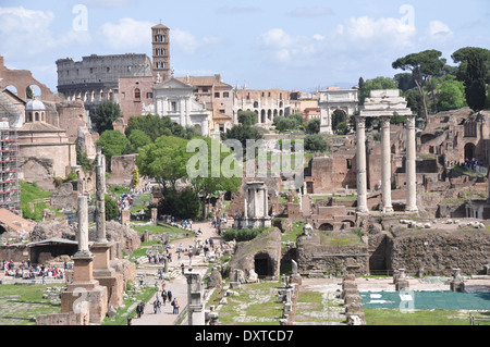 A view of the Roman Forum Stock Photo