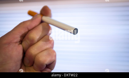 The Electronic Cigarette, a device that simulates the functions of a cigarette without the harmful chemicals. Stock Photo