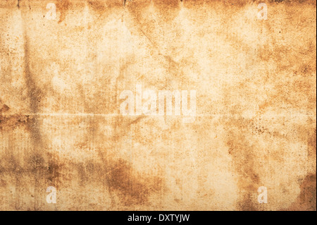 Dirty old parchment with spots and stripes  Stock Photo
