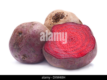 Beetroot slice closeup isolated on white background Stock Photo