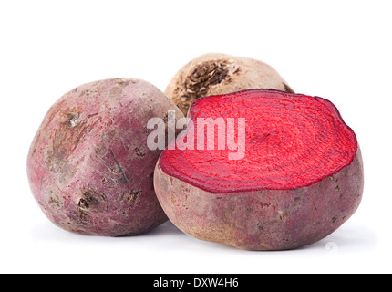 Beetroot slice closeup isolated on white background Stock Photo