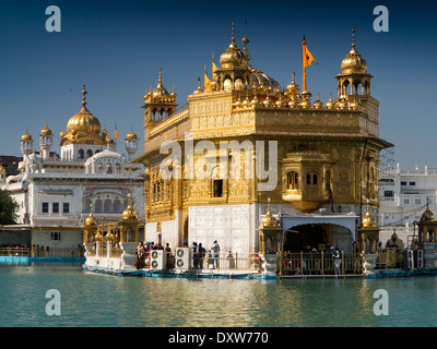 India, Punjab, Amritsar, Sri Harmandir or Darbar Sahib, Golden Temple Gurdwara Stock Photo