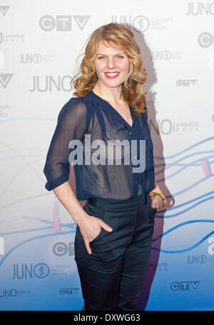 Winnipeg, Manitoba, Canada. 30th Mar, 2014. CORAL EGAN arrives on the Red Carpet at the 2014 Juno Awards at the MTS Centre. © Heinz Ruckemann/ZUMA Wire/ZUMAPRESS.com/Alamy Live News Stock Photo