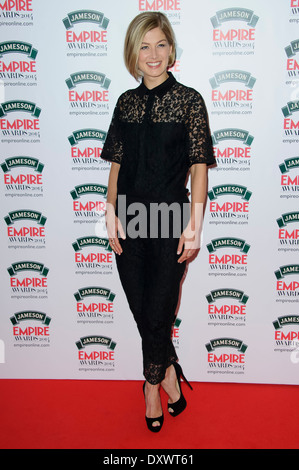 Rosamund Pike arrives for the Empire Awards. Stock Photo