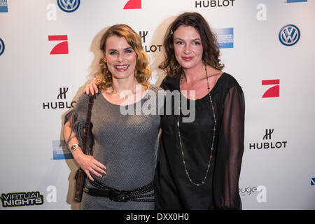 Andrea Luedke and Svenja Pages at Movie meets Media event at Atlantic Kempinski hotel - Red Carpet. Where: Hamburg Germany When: 30 Nov 2012 Stock Photo