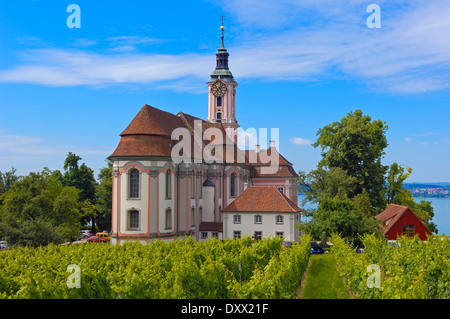 Monastery of Birnau, Birnau, Lake Constance, Baden-Württemberg, Germany Stock Photo