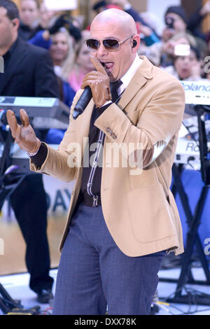 Pitbull performs live at the 