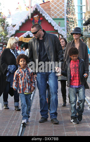 Heidi Klum seen with her children Henry Leni Lou Sulola Johan Samuel her boyfriend Martin Kristen and her mother Erna at The Grove Los Angeles California - 21.11.12 Featuring: Heidi Klum When: 21 Nov 2012 Stock Photo