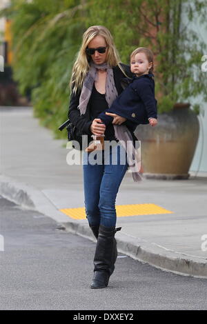 Kimberly Stewart seen with her daughter Delilah del Toro out and about in Studio City Los Angeles California- 04.12.12 Featuring: Kimberly Stewart seen with her daughter Delilah del Toro out and about in Studio City Where: United States When: 04 Dec 2012 Stock Photo
