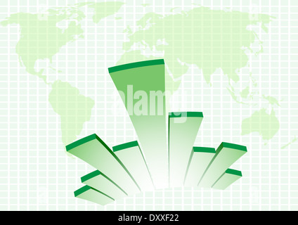 Vector style background with diagram; clip-art Stock Photo