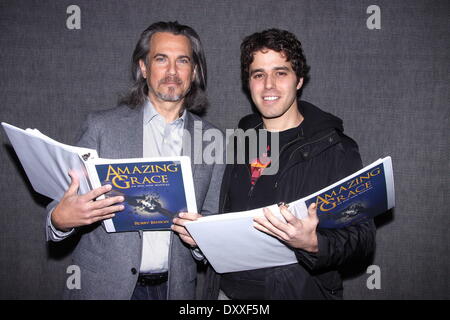 Robby Benson and Josh Young in rehearsal for 'Amazing Grace: The Epic New Musical' held at Lincoln Center's Clark Studio Theater Featuring: Robby Benson and Josh Young Where: New York City United States When: 07 Dec 2012 Stock Photo