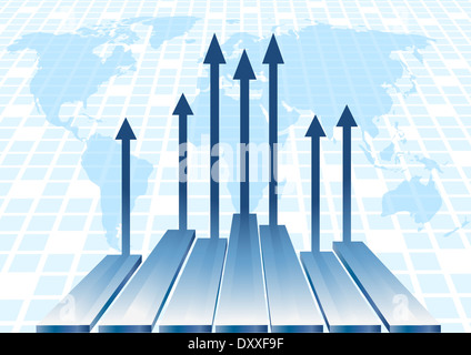 Vector abstract background with diagram; clip-art Stock Photo