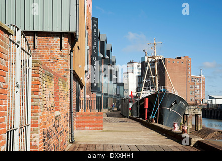 Arctic Corsair trawler ship moored at the Museum Quarter on the river Hull East Yorkshire England UK United Kingdom GB Great Britain Stock Photo