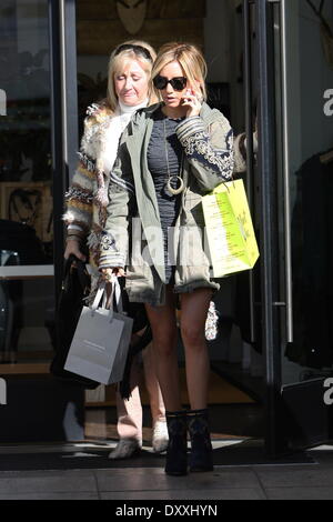 Ashley Tisdale seen out shopping with her mother Lisa Tisdale in Beverly Hills Los Angeles California - 13.12.12 Featuring: Ashley Tisdale When: 13 Dec 2012 Stock Photo